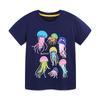 Summer Girls T-shirt Jellyfish Print Children's Top New Children's Short-sleeved T-shirt