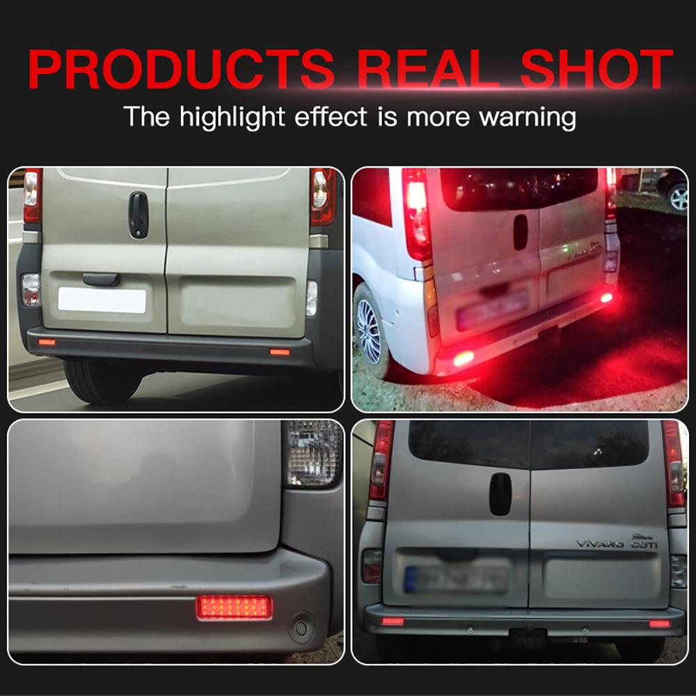LED Rear Bumper Reflector Tail Light Red For Opel Vauxhall Vivaro Movano A Renault Master Trafic Nissan Primastar Car Accessory