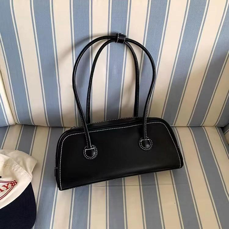 Korean Version Niche Design Women's Bag 2025 New Baguette Bag Simple and Versatile Shoulder Underarm Bag Boston Bag