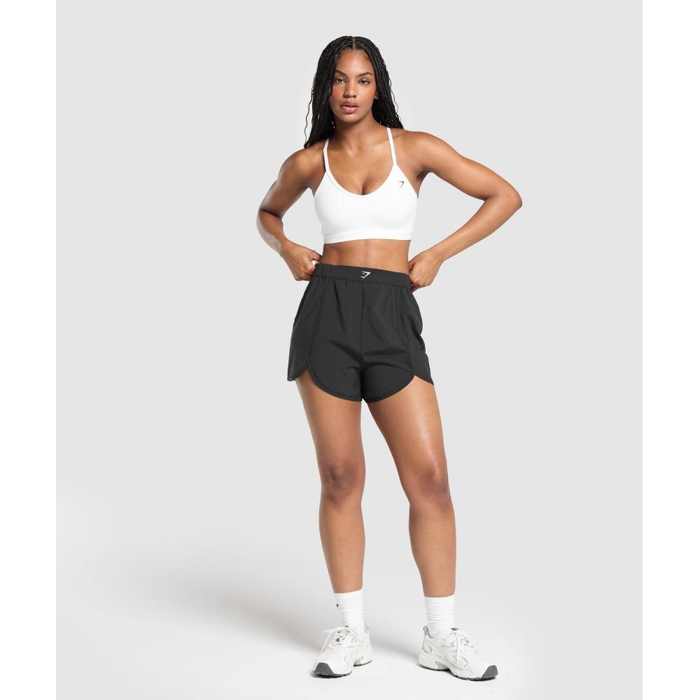 Gymshark Šortky s hřebenovým lemem černé B8a9x Bb2j