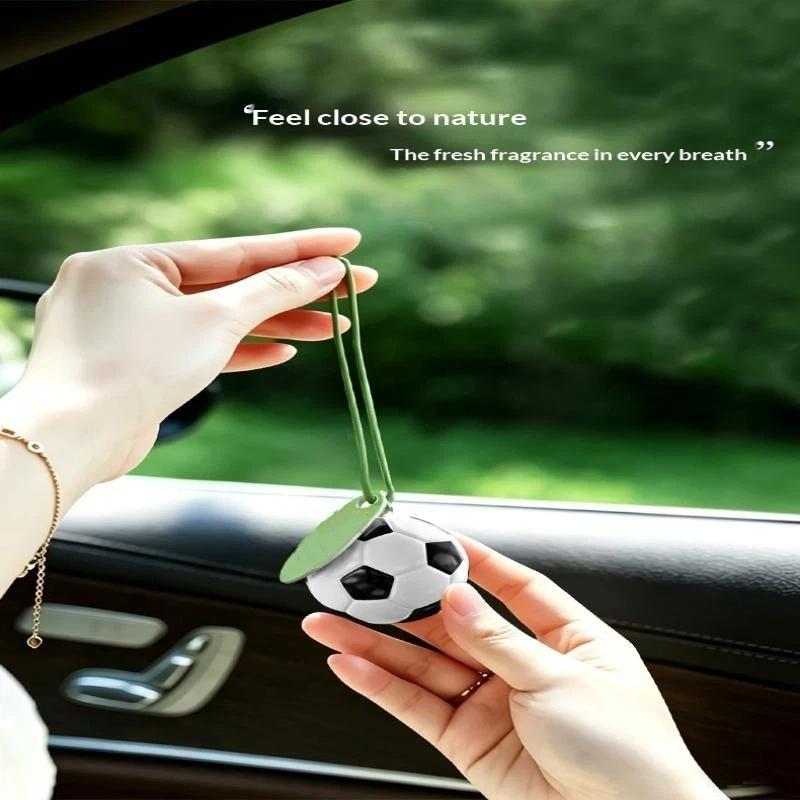 Football Shaped Hanging Air Freshener Long Lasting Fresh Scent Lovely Creative Design for Car Bedroom Bathroom Kids Gift