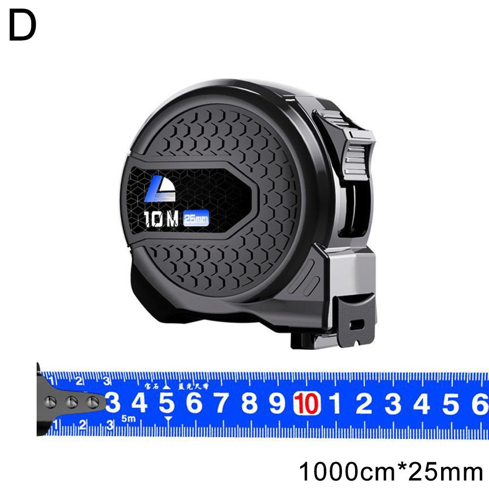 Fluorescent Steel Tape Measure - Self-Locking High Precision Metric Ruler  Wear-Resistant  Retractable Measure Tools
