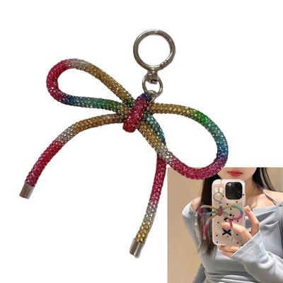 Błyszczący Breloczek z Węzełkiem z Dżetów, Zawieszka do Telefonu, Breloczki z Węzełkami, Akcesoria do Breloczków na Co Dzień i na Imprezę