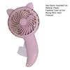 Ventilatore Portatile a Mano Cartoon con Foro per Cordino Orecchie di Gatto Vento Forte Tre Pale Mini Ventilatore Portatile Senza Batteria Carino Silenzioso Ventaglio a Pressione Manuale