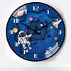12-inch 30cm Creative Space Automatic Timing Radio Clock Children Cartoon Bedroom Mute Clock Wall Clock