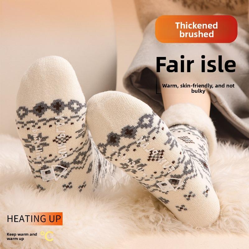 Vintage-style Children's Fall and Winter Odor-resistant, Sweat-absorbing, Warm and Insulated Fleece Fel Island Women's Long Stockings