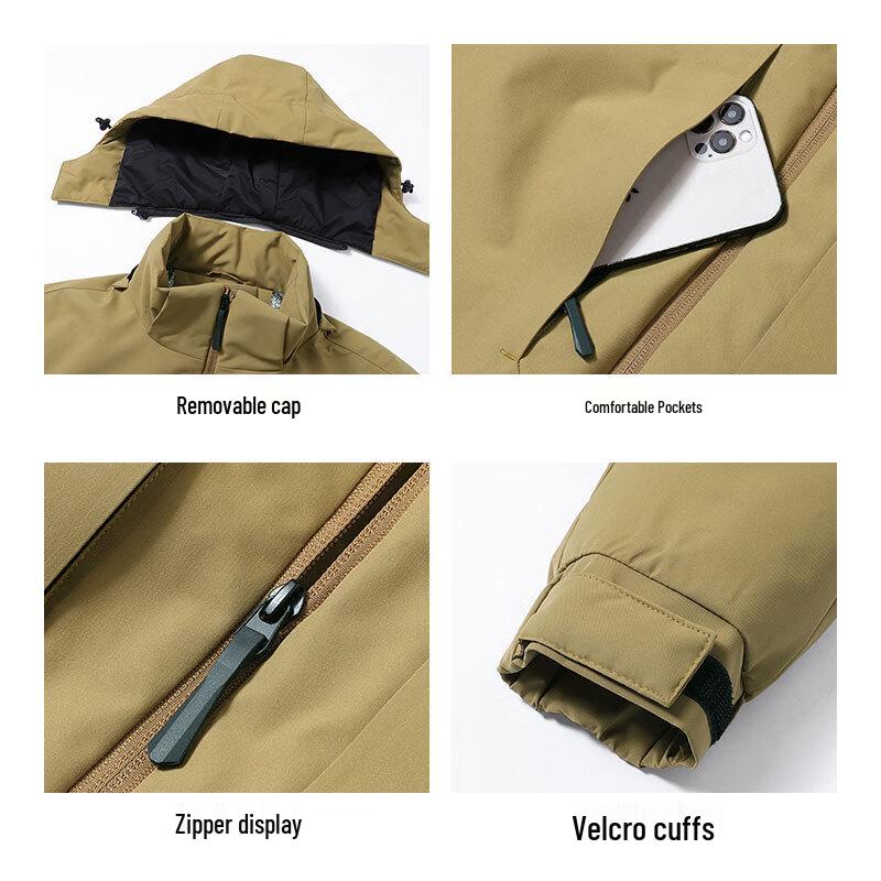 EASTERN CAMEL Men's Graphene Hooded Winter Workwear Padded Jacket