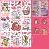 71Pcs/Set Valentine's Day Window Cling Waterproof PVC Cartoon Gnome Love Heart