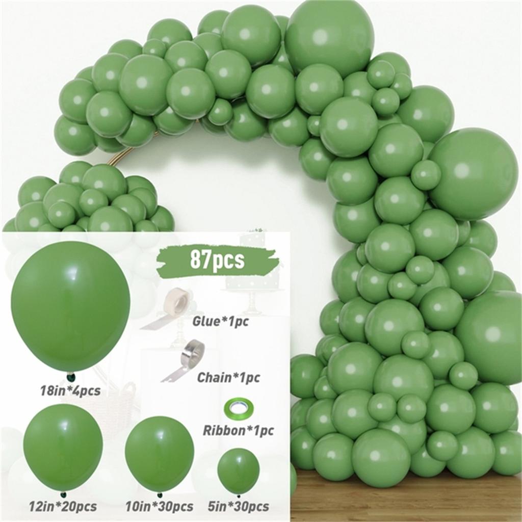87pcs Solid Color Latex Balloon Chain Foil Balloons Birthday Party Decoration Boy or Girl Arch Weddings Decoration Baby Shower