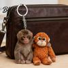 Handmade Monkey Keyring Keychain 2D Acrylic Cute Holding Plush Toy Accessory Hanging Pendant for Backpack Purse Car Keys Aceessory Everyday Use