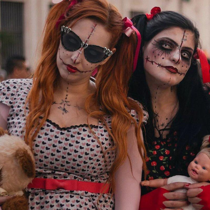 Skull Ladies Halloween Sunglasses Party Decoration Zircon Border Glasses Plastic