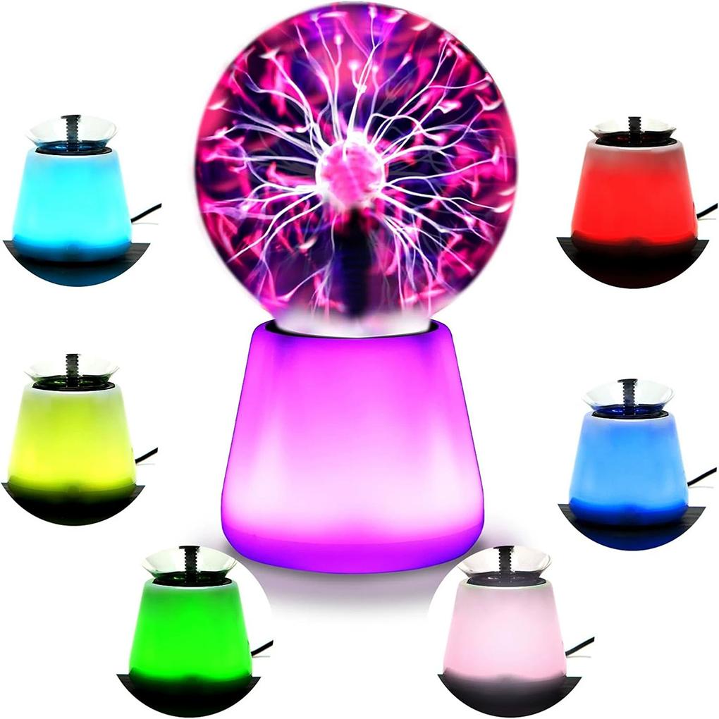 1PC Magic Plasma Ball Lamp Touch Glass LED Night Light Atmosphere Lights Christmas Party Bedroom Decor Kids Birthday Gift Toy