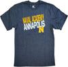 Navy Midshipmen Men's Navy Blue Buzzer Beater Short Sleeve T Shirt by Colosseum