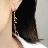 PHNIBIRD Hook Earrings for 18K Swinging 925 Pink Perfect for Birthday Women, Wave, Silver, Hypoallergenic, Gold, Wedding, Stylish, Cute, Long,