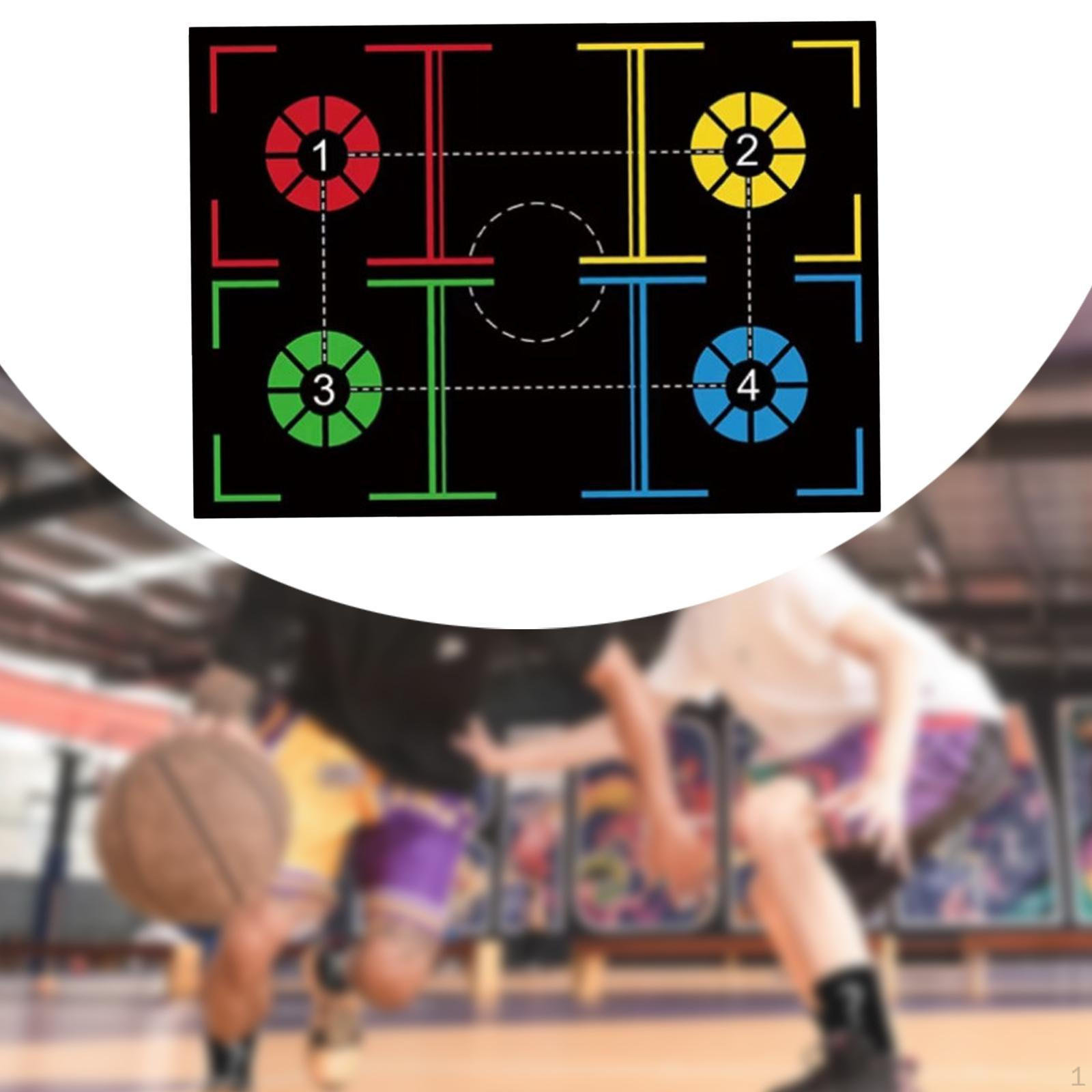 

Basketball Footstep Training Mat Footwork Accuracy Ball Handling Exercise Style E