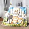 1pc Seven Happy Cats Blanket  Soft Throw for Home Decor, Gift Idea, Living Room, Travel, Camping, Car Blankets