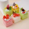 1Pcs Soft Cartoon Fruit Cake Roll Anti-Stress Mochi Pu Foam Toys New Slow Rebound Cake Squeeze Toy For Kids Adult