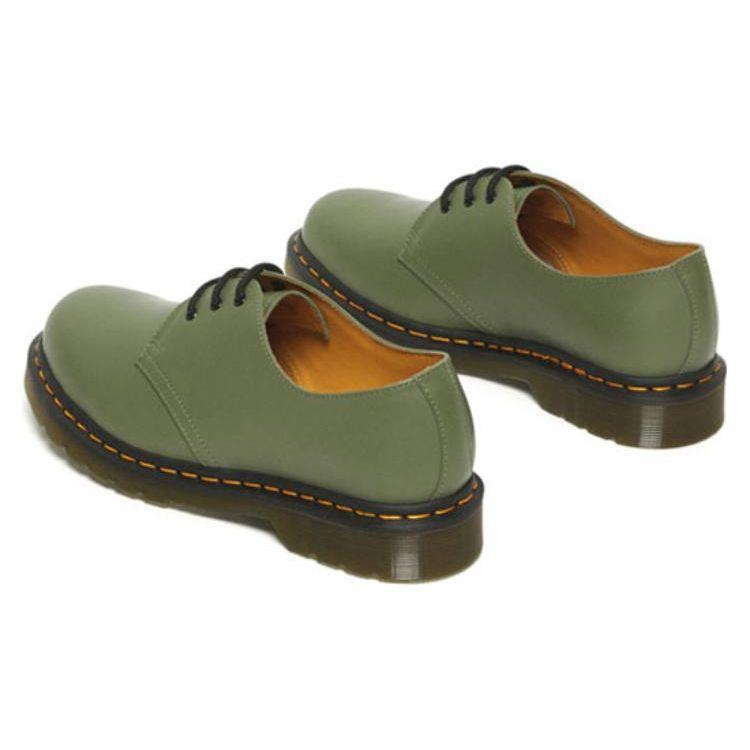 Dr. Martens 1461 Smooth Leather 3-Hole Low-Top Casual Shoes Unisex Casual Shoes Khaki-Green 27757384