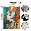 DIY Pearl Gem Elegant Peacock Art Shining Bead Craft Art Home Wall Ornament Simple Unframed Room Decoration Art Modern Style Exquisite Gift
