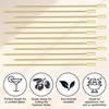 12 PCS Stainless Steel Cocktail Picks, Metal Olive Martini Pick Reble Cocktail Decor Picks for Olives Appetizers Fruits Sandwiches Drink Home Bar