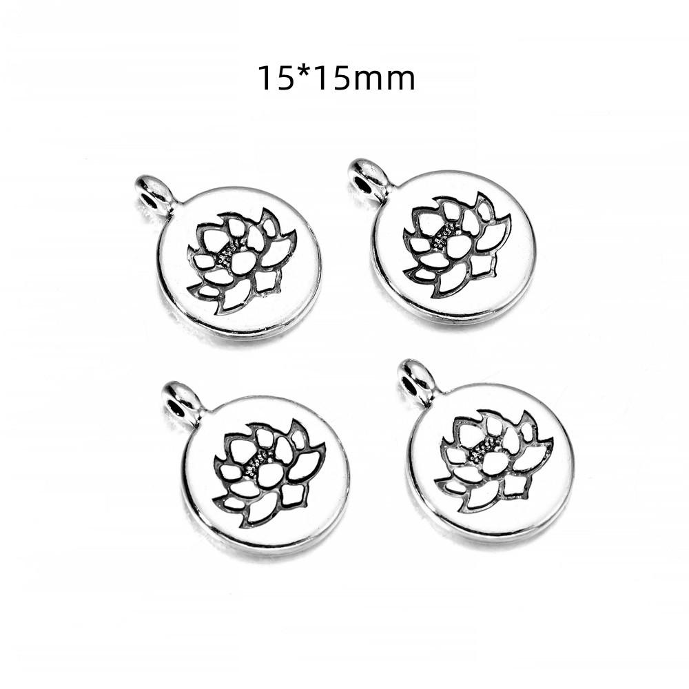 10pcs/lot Antique Chakra Charm Yoga OM Buddha Lotus Charm Pendants For Diy Jewelry Making Findings Bracelet Accessorie