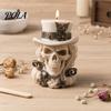 3D Cowboy Skull Silicone Mold, Halloween Skeleton Candle Mold for Epoxy Resin, Candle Making, Soap, Clay, Wax Casting, Halloween Home Decor
