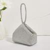 Triangle Design Glitter Imitation Rhinestone Clutch Sparkling Women Handbag Wrist Purse  Ladies