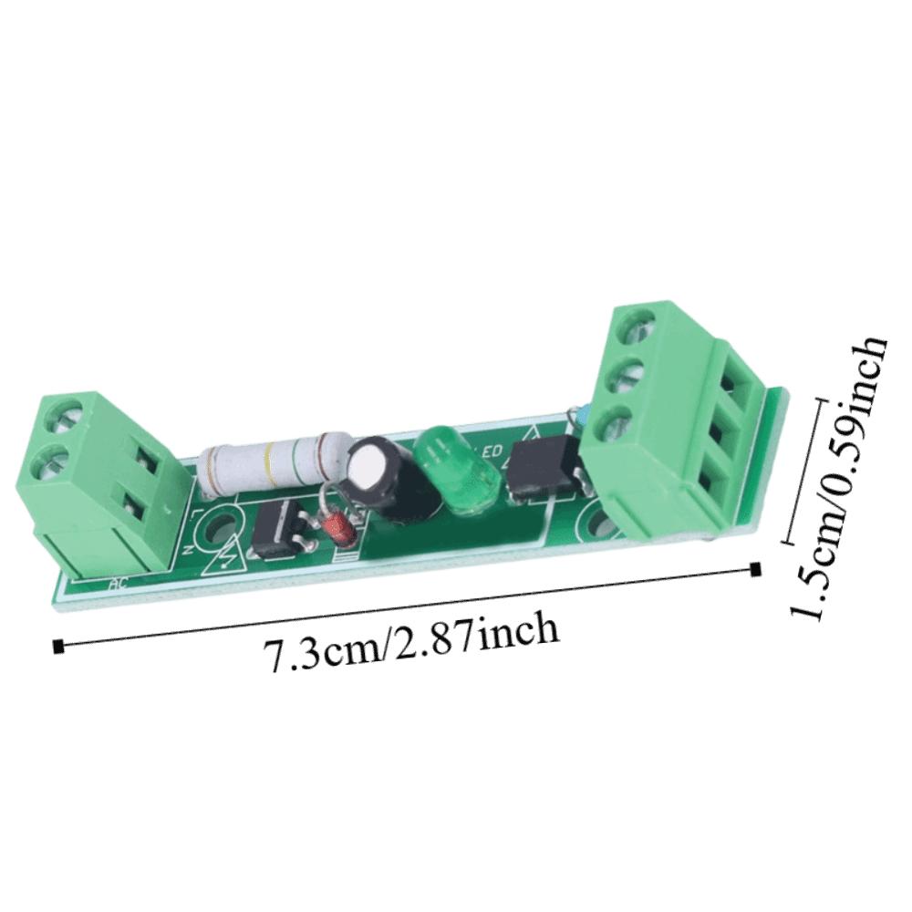 3 stk AC 220V Opto-isolatorkort 1-kanals Optokobler Isolasjonsmodul Industriell Kontroll