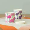 Tasse NARUMI Dozen Flowers avec Œillet Floral Mignon Cadeau Parfait pour Micro-ondes et Lave-vaisselle Produit Cadeau Couvercle, 290cc, Violet, Motif, Motif,