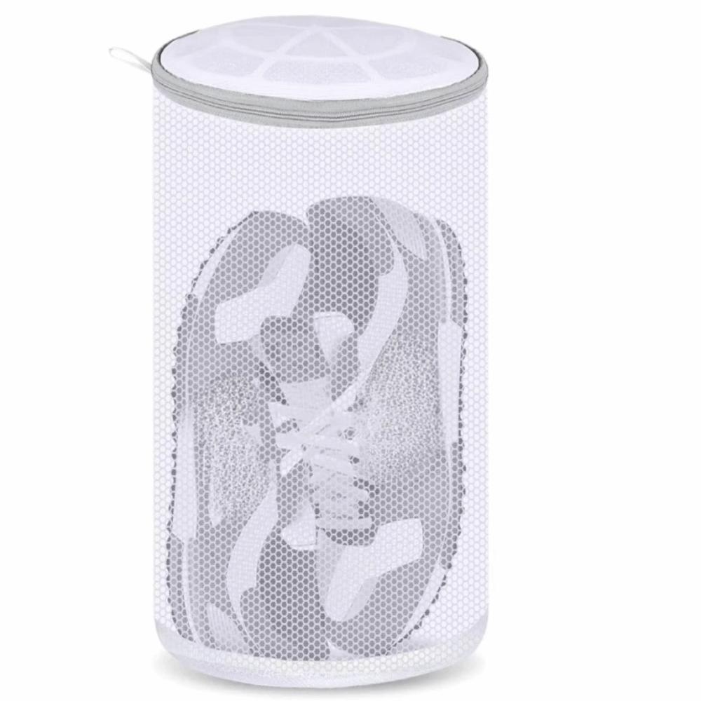 Strong Non-Woven Fabric Shoes Wash Bag Mesh Durable Net Pocket with Zipper Washing Laundry Bag Gym Shoes
