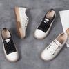 Móda Pravá Kůže Dámské Boty na Chůzi s Měkkou Podrážkou Letní Studentské Běžecké Tenisky Ležérní Bílé Černé Baleríny Dámské Skate Trenéry
