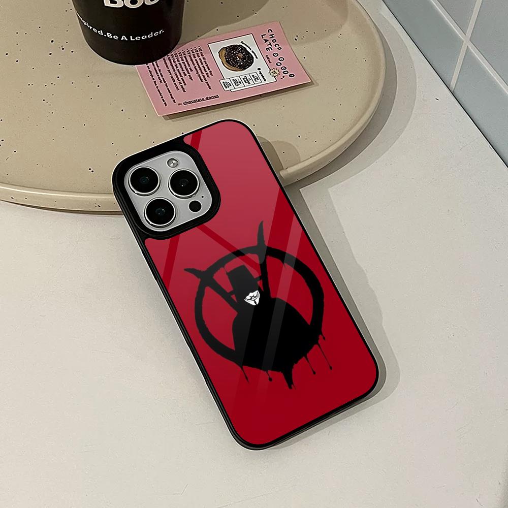 V For Vendetta Phone Case for Iphone 17 16 15 14 Air 13 12 11 Pro Max Mini Plus Fundas Shell PC+TPU Cover