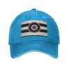 D-Day Stripes With RAF Roundel Denim Fabric Cap Casual Baseball Caps Adjustable Hat Summer Unisex Baseball Hats