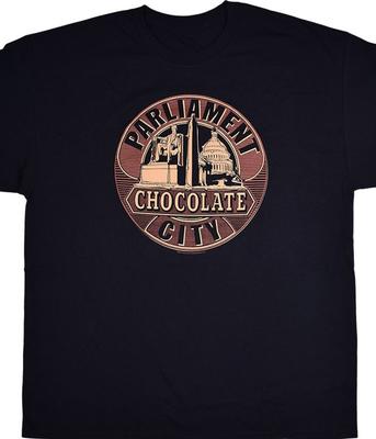 Vtg Parliament Chocolate City Cotton Black Full Size Men Women Shirt Unisex T-Shirt