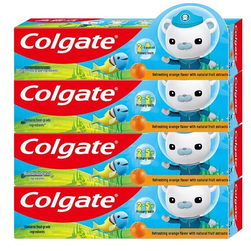 Colgate Kids Toothpaste 2-5 Years Orange Flavor 4-Pack