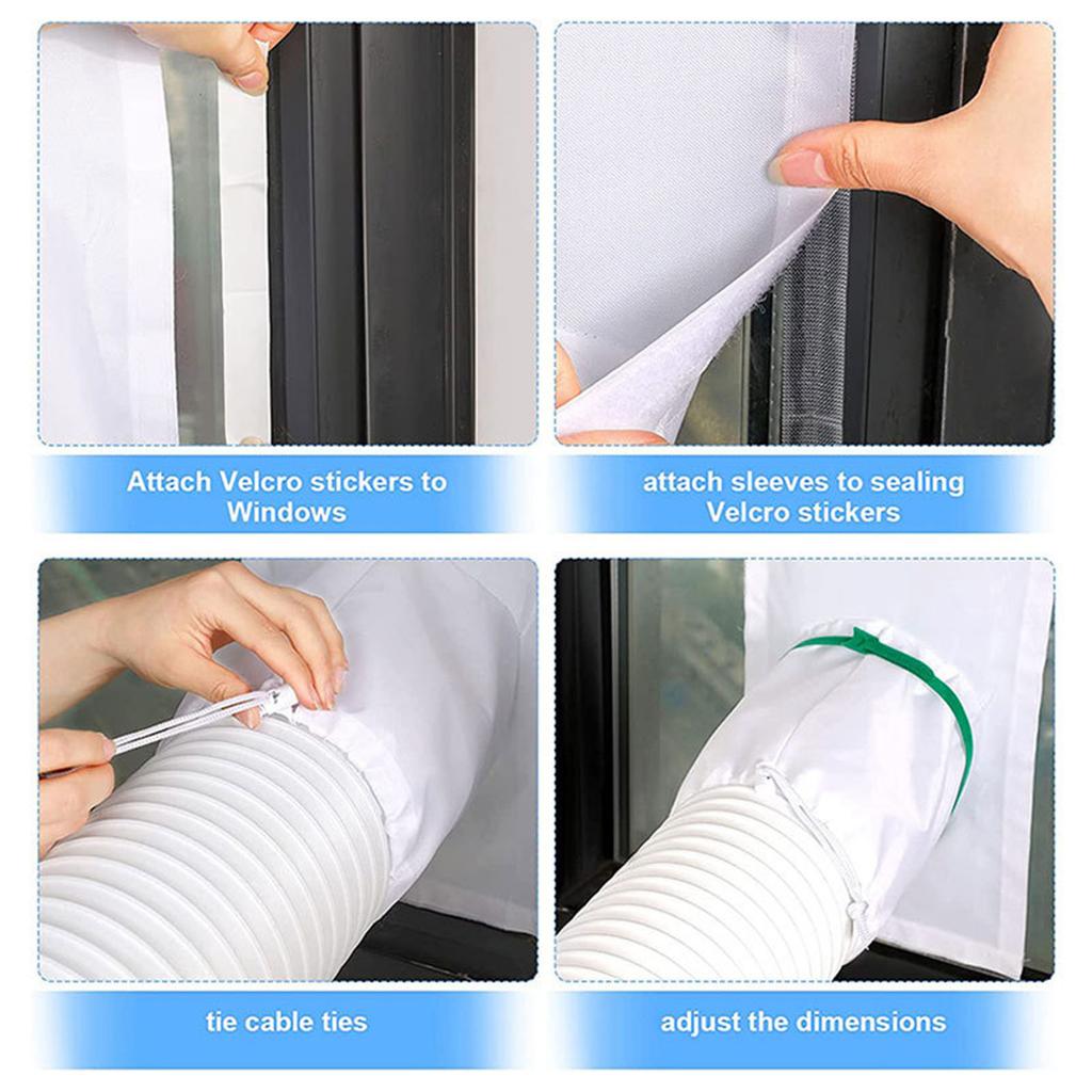Window Seal Set Portable Air Conditioning and Tumble Dryer Window Sealing Cloth Set for Portable Air Conditionings