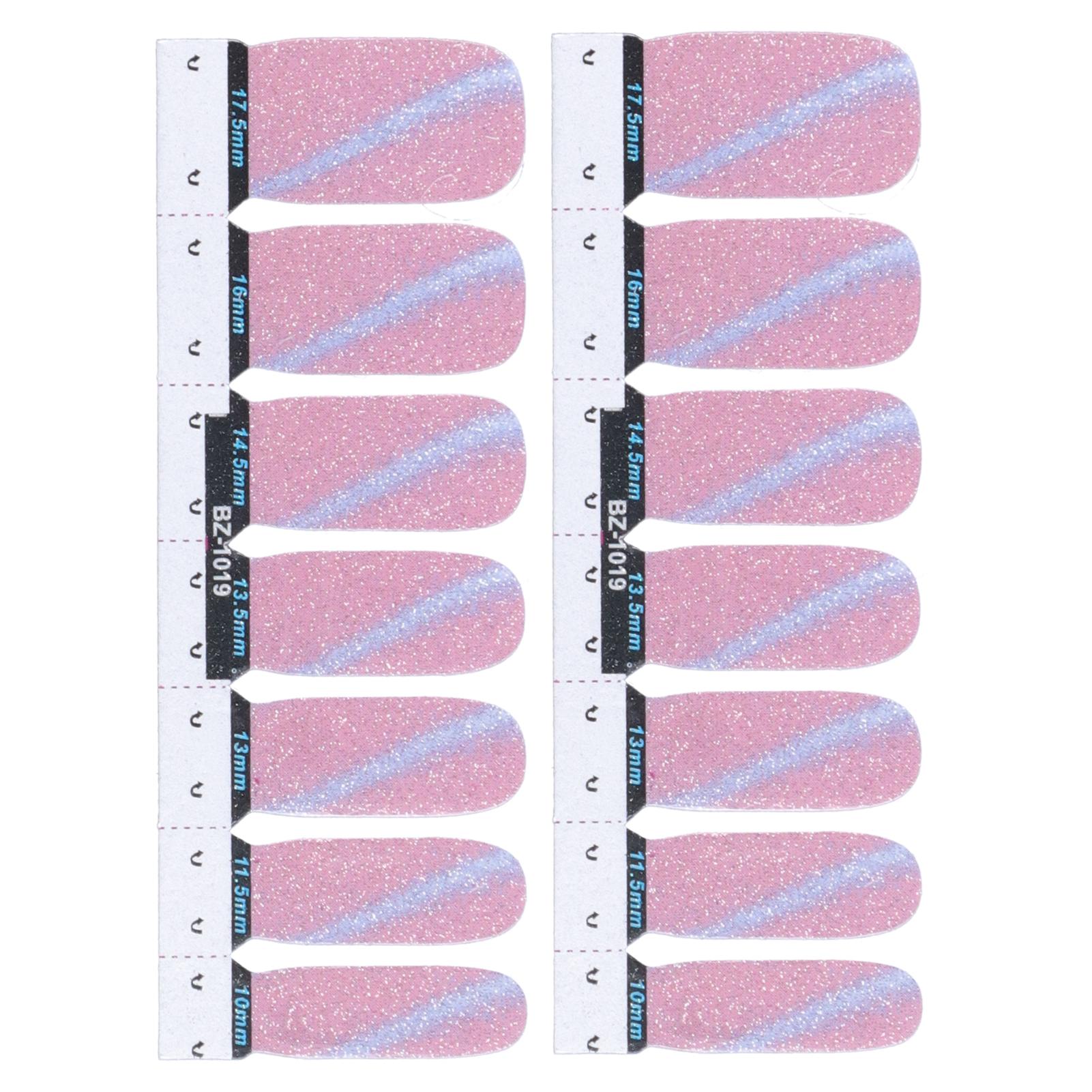 

14pcs Nail Polish Strip DIY Adhesion Nail Wraps Decals Transfer Sticker Manicure Tool19