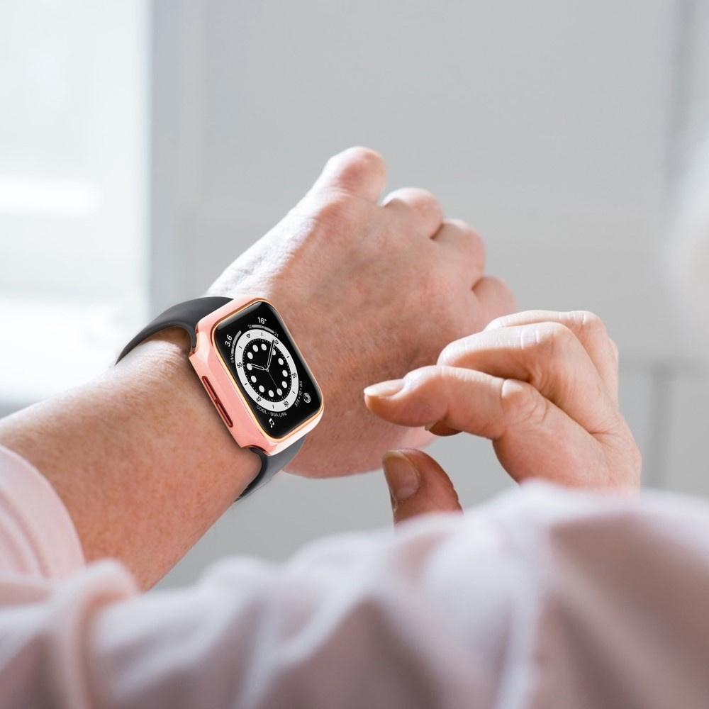 2in1 Case + Tempered Glass for Apple Watch 4/5/6/SE 40mm, Pink / Gold
