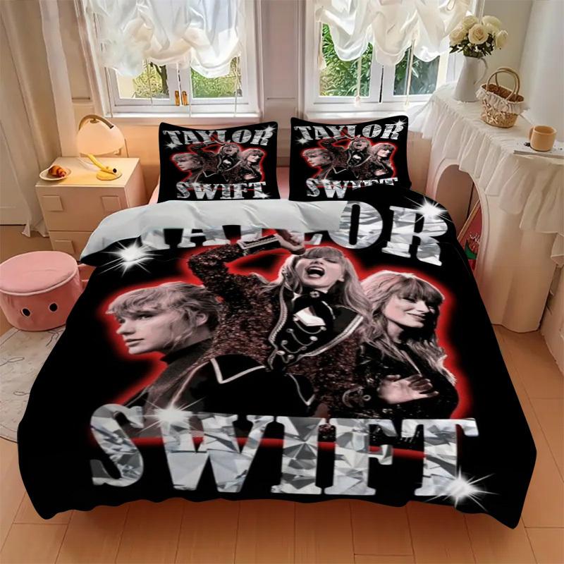 3pcs Taylor Swift Duvet Cover Set,  Includes 1 Duvet Cover and 1/2 Pillowcases (No Insert) yy251104230