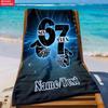 Custom 67 Number Hand Gesture Beach Towel Name 160X80Cm Microfiber Bath Towels All Season Soft Absorbent Blanket
