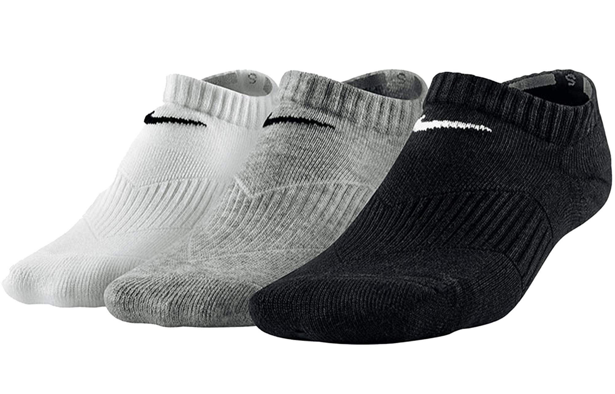Nike Ankle Socks Unisex 3 Pack White/Gray/Black SX4721-967 S