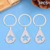 Waterdrop Shape Keychain Alloy Hollow Star Design Minimalist Unisex Gift Car Accessory Home Keys Decor Durable Metal