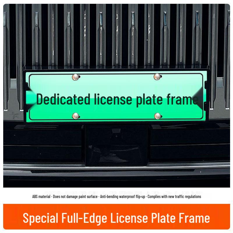 2025 Zeekr 9X Green Plate Full-Edge License Frame, New Energy Regulation-Compliant