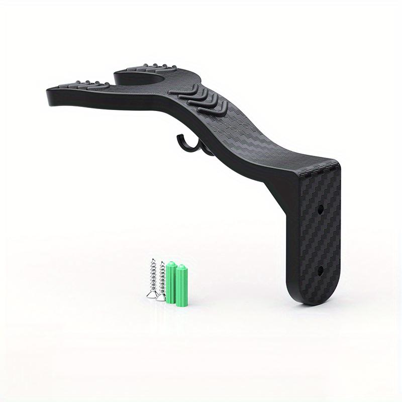 1pc Durable ABS Wall-Mounted Motorcycle Helmet Rack with Key Hook Helmet Storage Organizer for Helmets, Bikes, Hats & Keys