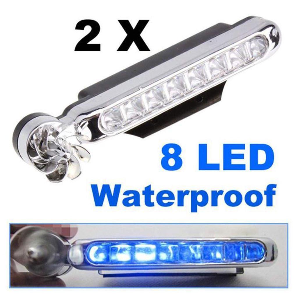 Wind Powered 8 LED Car Daytime Running Light Lamp