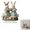 Home Decoration Handicrafts Easter Bunny Egg Acrylic Plaque Decoration For Living Room Study Room Bedroom Decoration Supplies