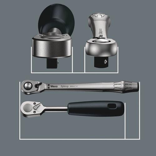Wera 8004B Zyklop Ratchet "Metal" 3/8" Change Lever 004034
