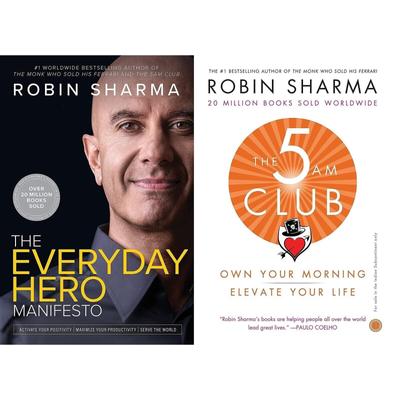 Hverdagshelten Manifestet & 5 AM Klubben af Robin Sharma Paperback kombi