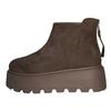 Beliebte kleine Kurzstiefel mit dicker Sohle für Damen, winterliche erhöhende Stiefel, neue vielseitige thermische Baumwollschuhe, verdickte Schneestiefel