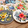 Diy Embroidery Kit Floral Patterns Embroidery Needlework Set Cross Stitch Kits For Beginners Craft